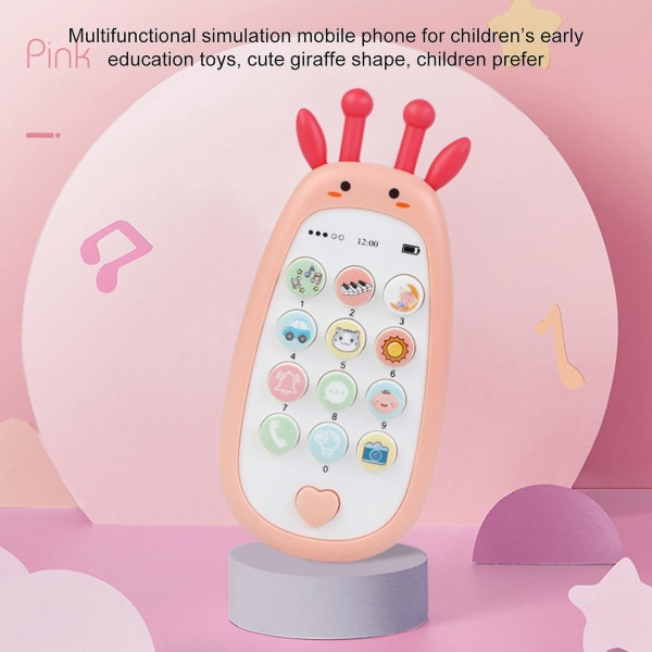 IC Mobiltelefonleksak med ljus och ljud Abs Baby, Rosa