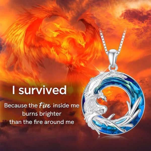 Modepersonlighet Fire of Life Rebirth Phoenix hänge + halsband IC
