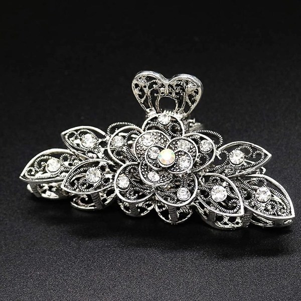 IC 2 stk - vintage Kvinde Retro Chic Rhinestone Alloy Fancy Hår Klø Hårklemmer Pins
