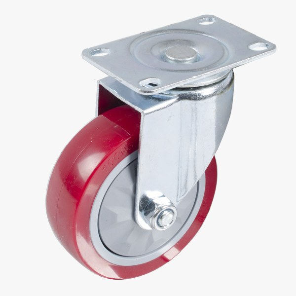 IG Heavy Duty 75 mm Gummi-Svingbare Lænkehjul Møbelvogn