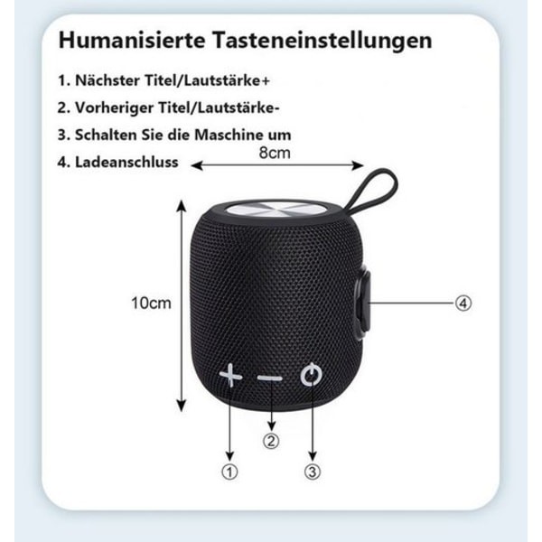 IC NOE Bluetooth-kaiutin, kannettava kaiutin