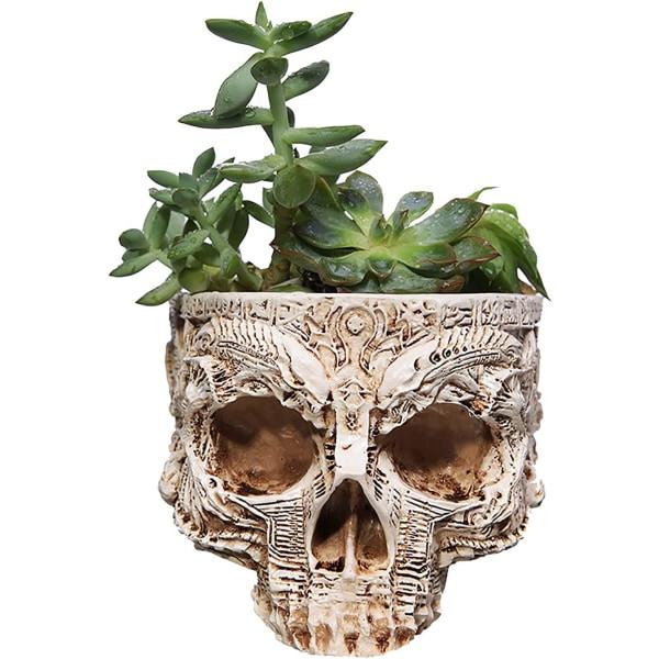 IG Skull Planter udskårne hjerter skelet blomsterpotter have