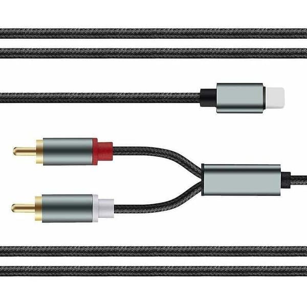 Apple til 2RCA Lotus Lydkabel - Mobiltelefonkobling til iPhone Høyttaler Lydforsterker..DEBUNS