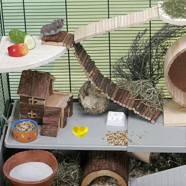 IG 2 stk Hamster Keramisk Madskål Anti-Vrid Mad Vandskål
