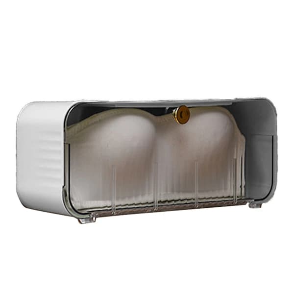 Sock Wall Mounted Box Multifunctional Transparent 6 Cell Underwear Organizer Hanging Storage Box White 1.4 1.4