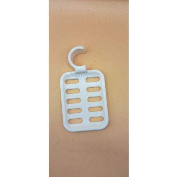 Soap Dish for Shower Rod - 2 Sizes, Plastic Soap Holder for Practical Bathroom White Large white large