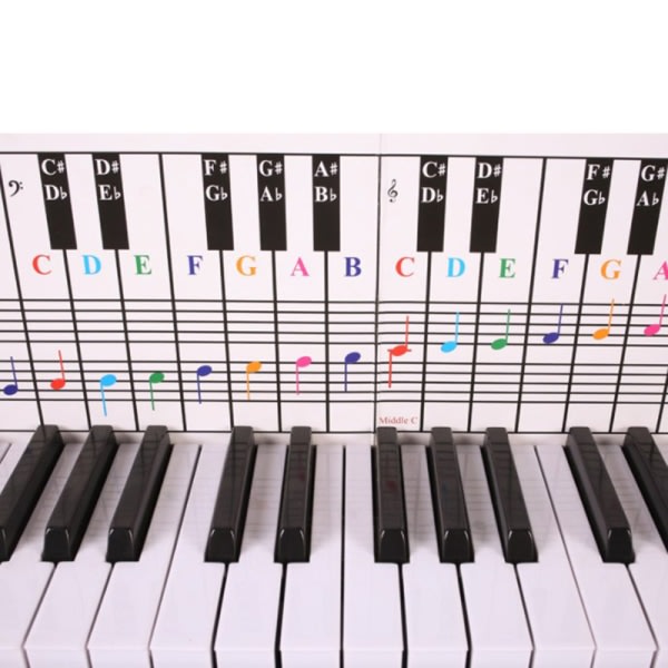 IC 61-tangenter 88-tangenter Pianotastatur Note Chart Pianotangenter Øv Hon