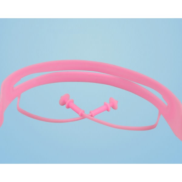 Simglasögon för barn Flickor Pojkar Skyddsglasögon Vattentät dykmask Anti-dimma UV-skydd Splittersäker Ingen läcka Simning - Vit & Rosa