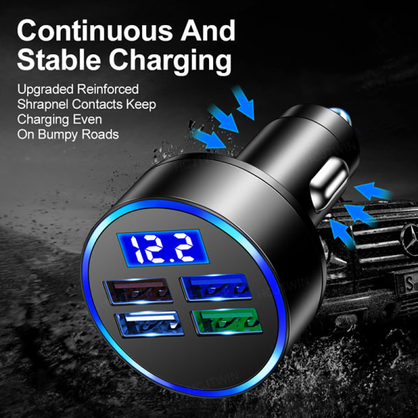 IC QC 3.0 4 USB Billader 3.1A PD Hurtigopladning til Type C