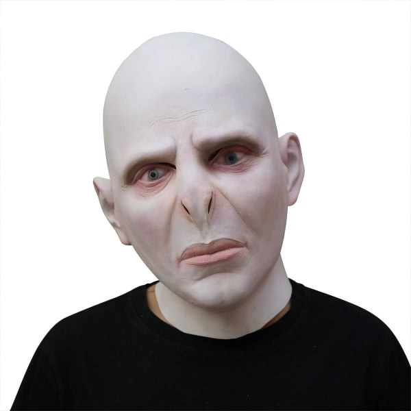 IC SINSEN Voldemort-mask Demon Skrämmande Halloween-mask Realistisk Latex-mask Helmask Cosplay-rekvisita för vuxna
