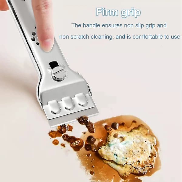 Stainless Steel Ceramic Hob Scraper, Glass Scraper for Induction Cooker, Hob Scraper with 20 Blades, For Windows/Mirrors