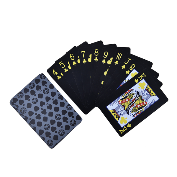 IC 1x Vattentät PVC Plast Spelkort Poker Pure Spelkort Sort