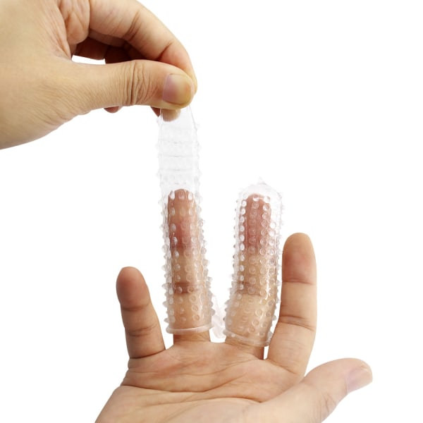 4 stk. Spot Finger Sleeve til kvinder Silikonefinger Cover Dame Finger Vibrator Legetøj Massage Vibrerende Sleeve til par