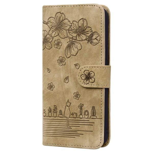 Til iPhone 15 Pro etui, PU-læder pung etui (med stativfunktion), brun iphone15 pro