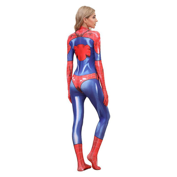 Kvinnors Spiderlady Bodysuit Halloween Cosplay Kostym Röd L