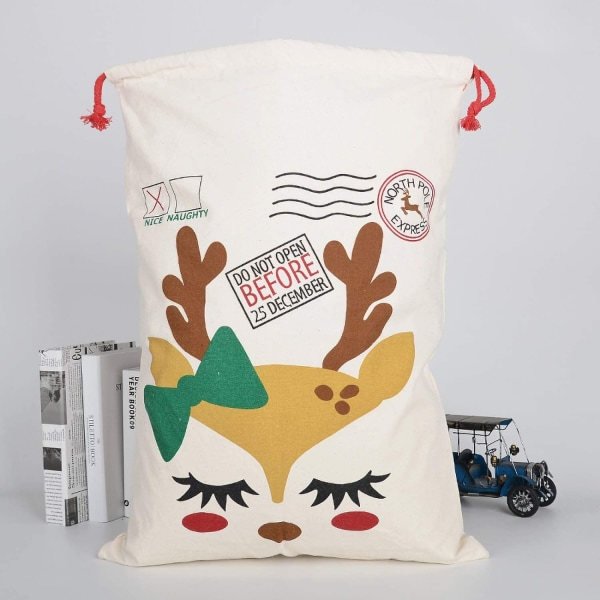 Julväskor med dragsko 3-pack Stor storlek Julväskor Present B