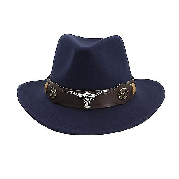 Klassisk Mode Stort Retro Wave Brätte Enkelt Cowboyvin