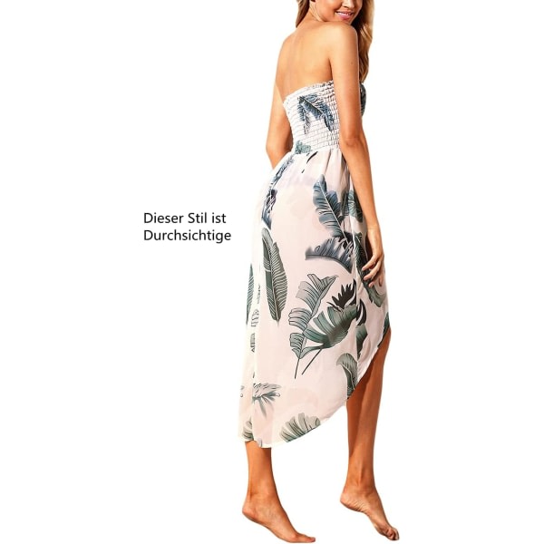 IC NOE Strandklänning med omlottbröst med tropiskt print, M