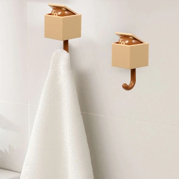 4 Cute Animal Wall Hooks Cartoon Wall Hooks Bathroom for Kitchen Office