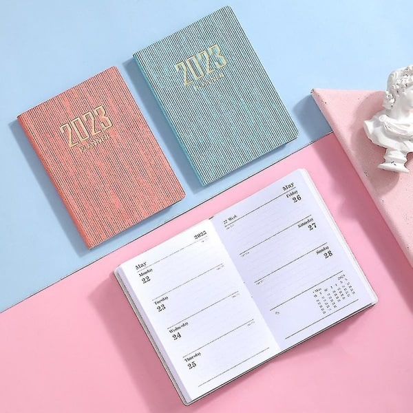 IC 2023 Daglig Planlægger Notesbog Bærbar A7 Lommekalender 60 ark/120 sider