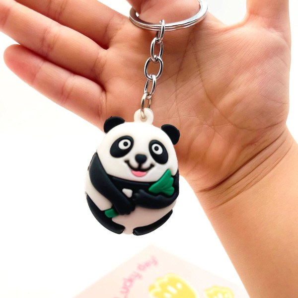 Söt Panda Anime Key Chain Key Ring Bag Pendant Ke IC