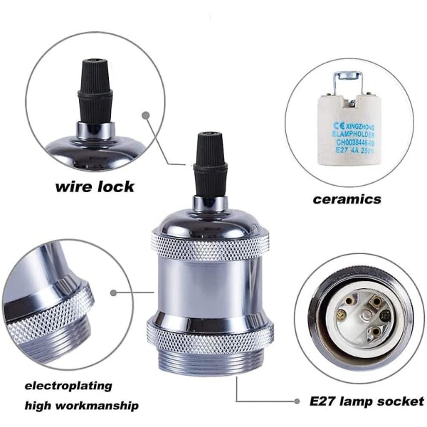E28 Lampesokkel.lampesokkel.keramisk Adapter Lampholder For å dekorere
