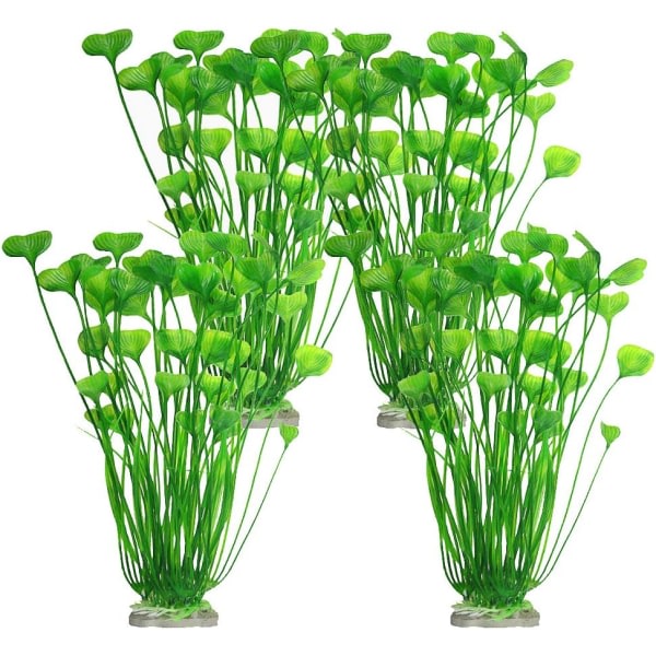 IC Akvariumdekorasjonsplanter, 4 stk kunstige akvarellplanter