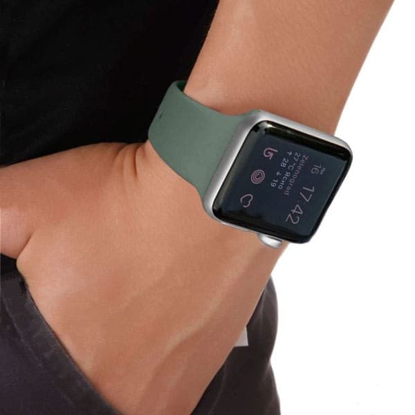 IC Silikon Armbånd Apple Watch 42/44/45/49 mm Mørkegrønn