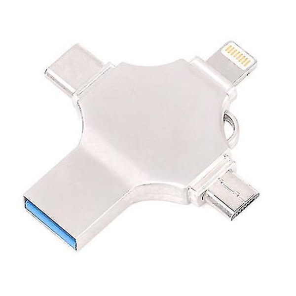IC USB-muisti, yhteensopiva iPhonen, Micro USB:n ja Type-C-laitteiden kanssa (4 in 1)