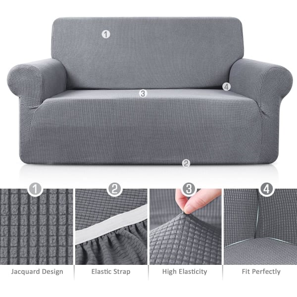 IC 1-sits Jacquard Stretchöverdrag Stretchöverdrag Soffa