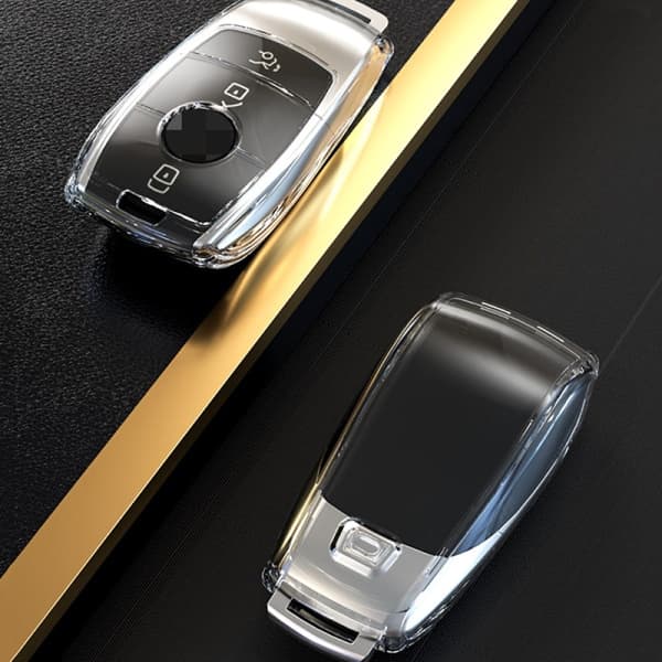 IC TPU Transparent Bilnøgleetui Cover til Benz Class Nøgleskal Pr A1