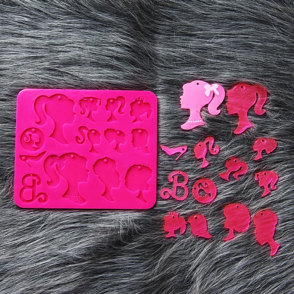 IC Gør det selv silikoneform Barbie hestehale pigeform Håndværk vedhæng Epoxy