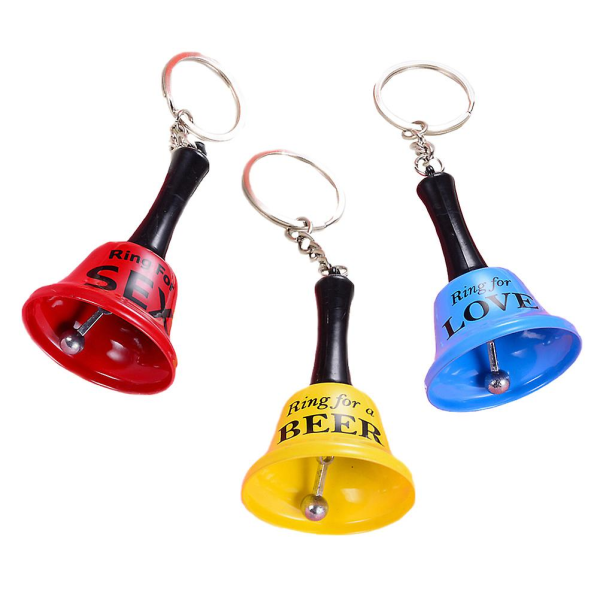 3st engelska Bell Key Rings Metal Hand Bell Nyckelringar Creative Bell Hängen IC