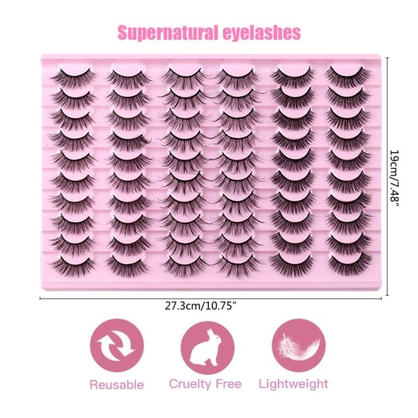 Ryska remsvolym fransar DD Curl Wispy Fluffy Lösögonfransar ser ut som fransförlängningar Naturliga fransar Pack 6