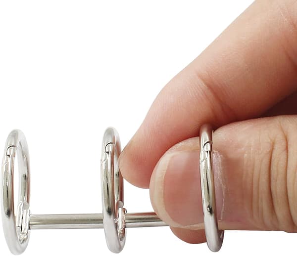 20 stk. metal 3-rings ringbindsringe, snap-split hængslede løsbladsringe til gør-det-selv rejsedagbog, notesbog, fotoalbum, sølv 20 mm