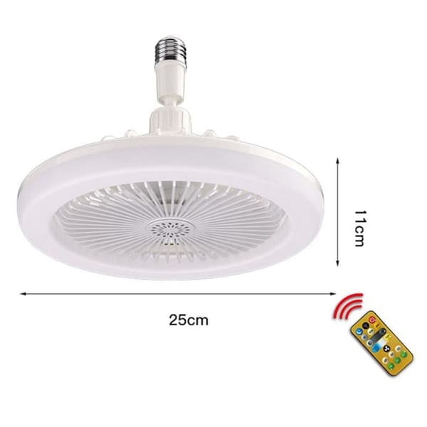Takvifter med fjernkontroll og lampe, E27-konverterbase, Smart Stille for soverom stue