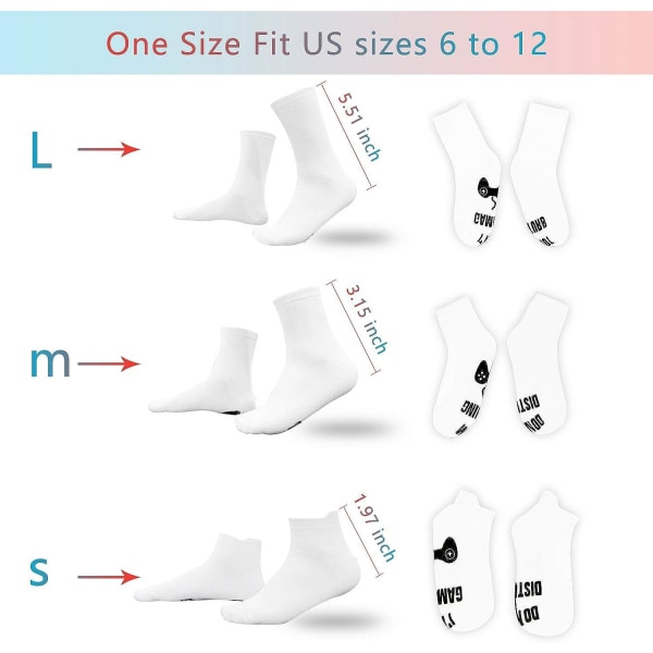 IC Stör ej I'm Gaming Socks, Gaming Sock Funny Vit färg