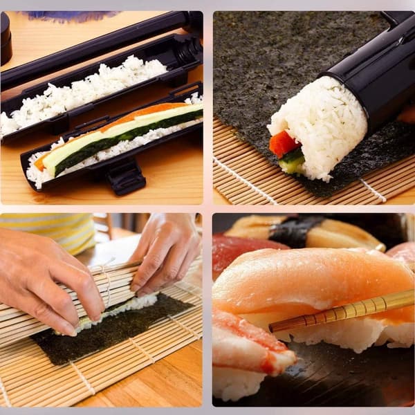 Sushi Bazooka, Sushi Rulleform, Fødevaregodkendt Plast DIY Maker, Sort