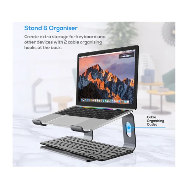 IC mbeat Forhøyet Laptopstativ - Space Grey