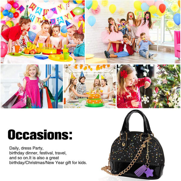 IC Paljetter Handväskor Mini Princess Handväska Skalformad Crossbody-väska
