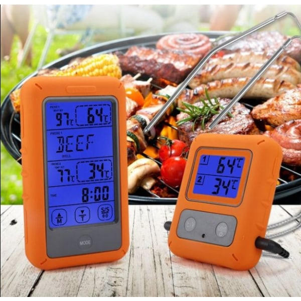 IC Pekskärm Dubbla Nål Köks Termometer, BBQ Termometer