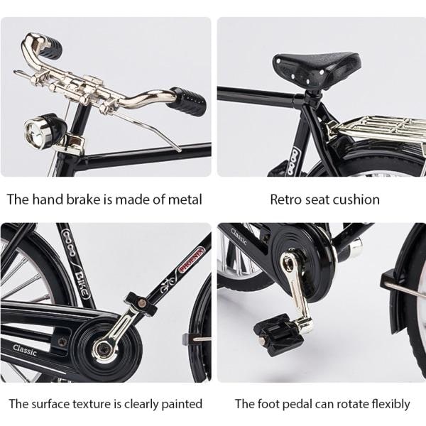 IC Miniatyr vintage cykel modell kit, barn leksak svart (DIY)