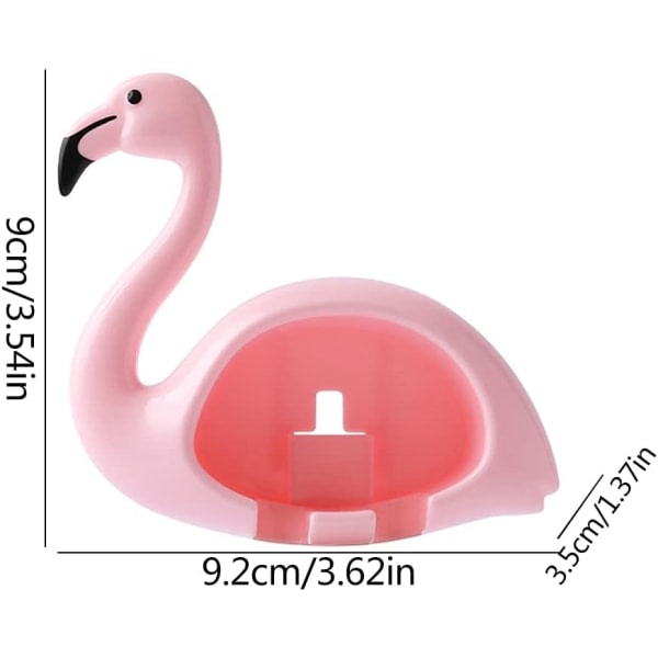 IC Tandborsthållare, 2 st Flamingo Form Antibakteriell Väggmonterad