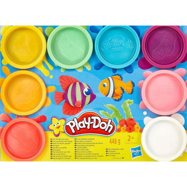 Play-Doh 8-pack regnbåge, giftfri modelllera med 8 färger