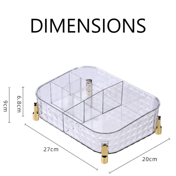 IC Klar Makeup Hudpleje Organizer til kommode, parfumebakke Transparent
