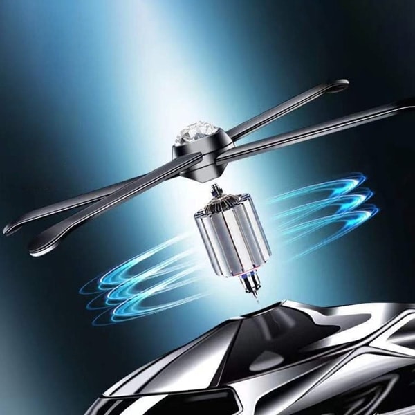 IC Bil Helikopter Luftfräschare Solenergi Flygplan Doft Diffusor Röd