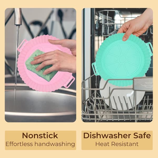 Stykker - Silikonekurveforing - til - Genanvendelig - alternativ - bagepapir - tilbehør - 20 - cm - Silikoneform - Silikonekurv