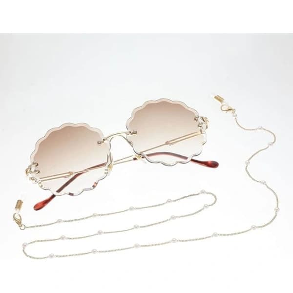 1 pc (Gold) Pearl Glasses Chain Hanging Neck Anti-Fall Glasses String