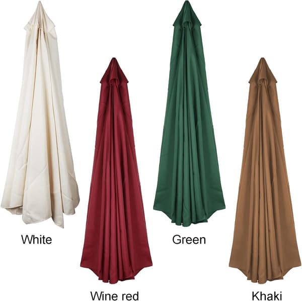 Replacement Canopy for Outdoor Parasol - Suitable for Garden and Terrace - 8 Ribs - White