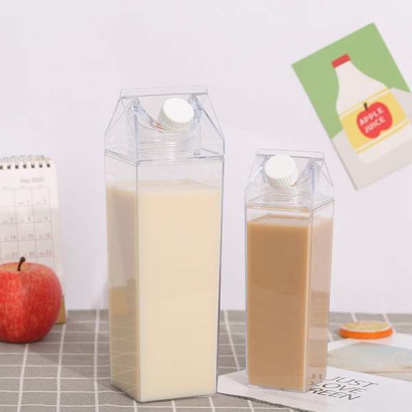 IC 500ml/1000ml Mjölkkartong Vattenflaska Transparent plastporta S